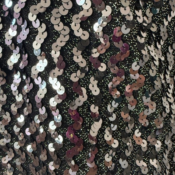VTG Sparkly Sequin Halter Top M Sleeveless Glittery Party Night Club Disco Y2K - Picture 11 of 15
